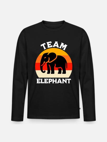 Funny Sumatran Elephant Sayings - Men's Premium Organic Long Sleeve Shirt - black