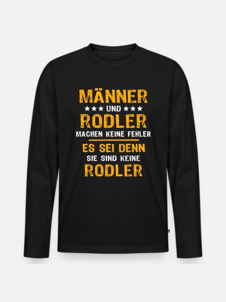 Tobogganing - Men's Premium Organic Long Sleeve Shirt - black