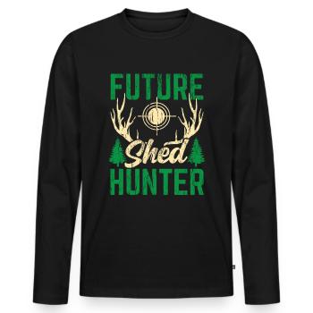 Scale Hunting Scale Hunter Hunting - Men's Premium Organic Long Sleeve Shirt - black - Front - Nico (187cm)