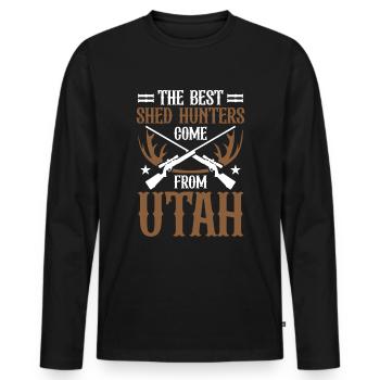 Scale Hunting Scale Hunter Hunting - Men's Premium Organic Long Sleeve Shirt - black - Front - Nico (187cm)