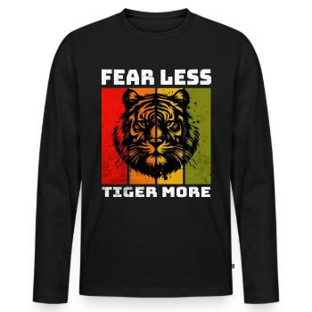 Sumatran Tiger Sumatra Tiger - Männer Premium Bio Langarmshirt - Schwarz - Vorne - Nico (187cm)