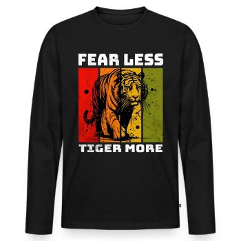 Malayan Tiger Malaysia Tiger - Men's Premium Organic Long Sleeve Shirt - black - Front - Nico (187cm)
