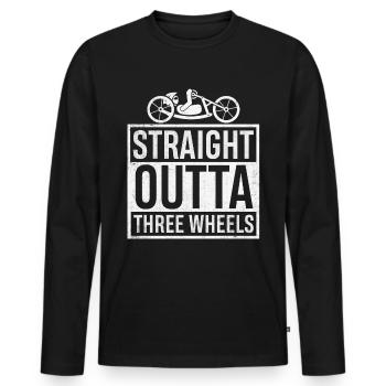Funny Bike Sport Cycling Recumbent Bike - Männer Premium Bio Langarmshirt - Schwarz - Vorne - Nico (187cm)