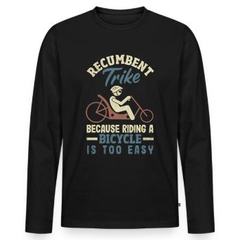 Funny Bike Sport Cycling Recumbent Bike - Männer Premium Bio Langarmshirt - Schwarz - Vorne - Nico (187cm)