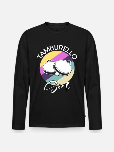 Tamburello Fille - T-shirt manches longues Premium bio Homme - noir