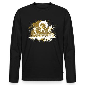 Leichtathletik Leichtathletikspiele - Männer Premium Bio Langarmshirt - Schwarz - Vorne - Nico (187cm)