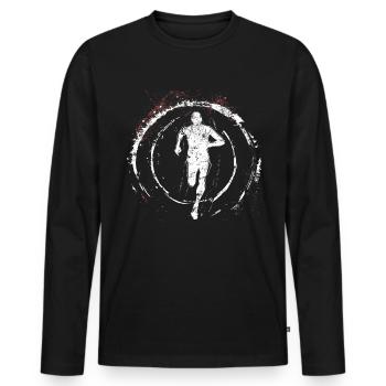Leichtathletik Leichtathletikspiele - Männer Premium Bio Langarmshirt - Schwarz - Vorne - Nico (187cm)