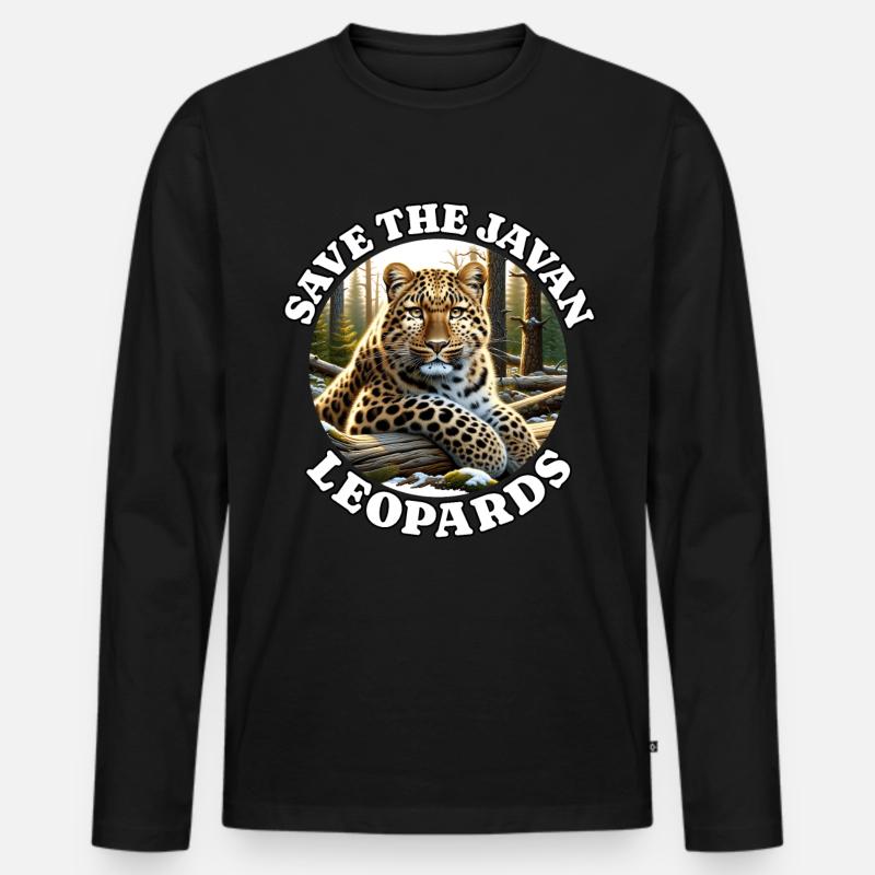 Java Leopard Men's Premium Organic Long Sleeve Shirt