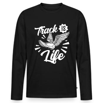 Leichtathletik Leichtathletikspiele - Männer Premium Bio Langarmshirt - Schwarz - Vorne - Nico (187cm)