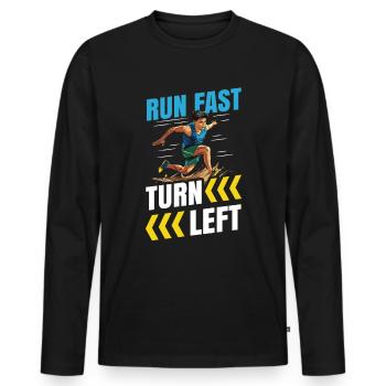 Leichtathletik Leichtathletikspiele - Männer Premium Bio Langarmshirt - Schwarz - Vorne - Nico (187cm)