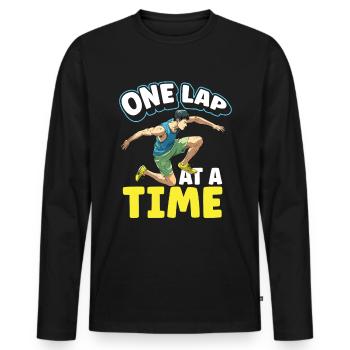 Athlétisme Jeux d’athlétisme - T-shirt manches longues Premium bio Homme - noir - Devant - Nico (187cm)