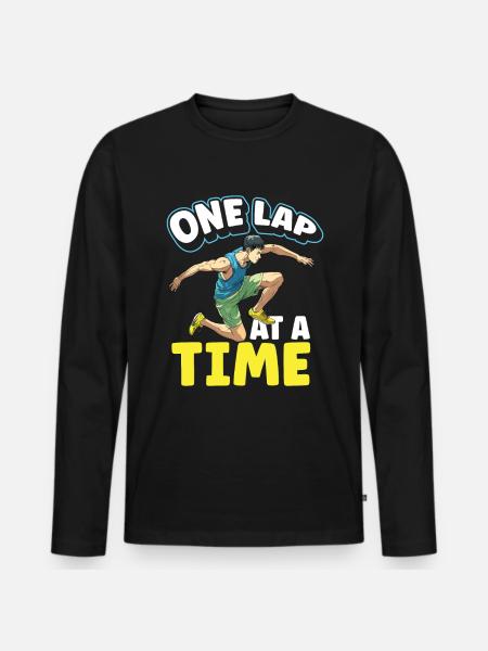 Leichtathletik Leichtathletikspiele - Männer Premium Bio Langarmshirt - Schwarz