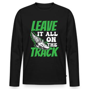 Leichtathletik Leichtathletikspiele - Männer Premium Bio Langarmshirt - Schwarz - Vorne - Nico (187cm)