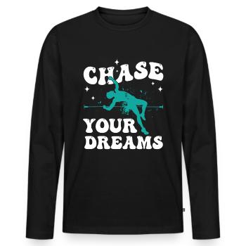 Athlétisme Jeux d’athlétisme - T-shirt manches longues Premium bio Homme - noir - Devant - Nico (187cm)
