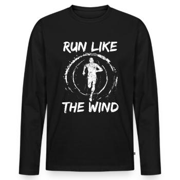 Leichtathletik Leichtathletikspiele - Männer Premium Bio Langarmshirt - Schwarz - Vorne - Nico (187cm)
