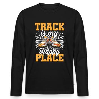 Leichtathletik Leichtathletikspiele - Männer Premium Bio Langarmshirt - Schwarz - Vorne - Nico (187cm)