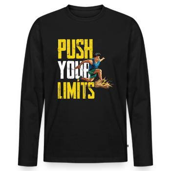 Leichtathletik Leichtathletikspiele - Männer Premium Bio Langarmshirt - Schwarz - Vorne - Nico (187cm)