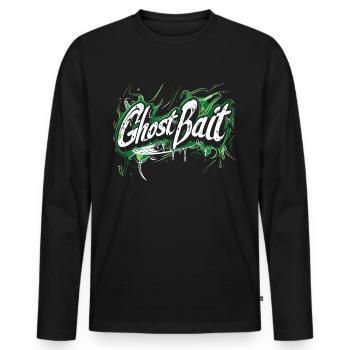 Appât fantôme Paranormal Chasseur de fantômes - T-shirt manches longues Premium bio Homme - noir - Devant - Nico (187cm)