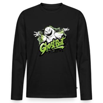 Appât fantôme Paranormal Chasseur de fantômes - T-shirt manches longues Premium bio Homme - noir - Devant - Nico (187cm)