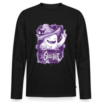 Appât fantôme Paranormal Chasseur de fantômes - T-shirt manches longues Premium bio Homme - noir - Devant - Nico (187cm)