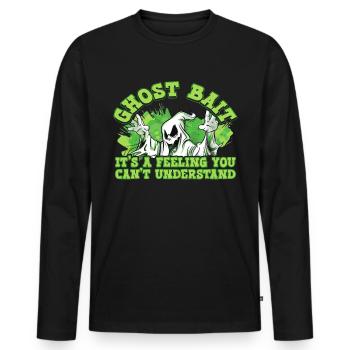 Appât fantôme Paranormal Chasseur de fantômes - T-shirt manches longues Premium bio Homme - noir - Devant - Nico (187cm)