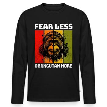 Orang-outan de Sumatra Orang-outan - T-shirt manches longues Premium bio Homme - noir - Devant - Nico (187cm)