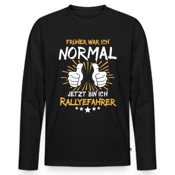 rallRallyefahrer Spruch - Männer Premium Bio Langarmshirt - Schwarz - Vorne - Nico (187cm)