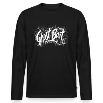 Appât fantôme Paranormal Chasseur de fantômes - T-shirt manches longues Premium bio Homme - noir - Devant - Nico (187cm)