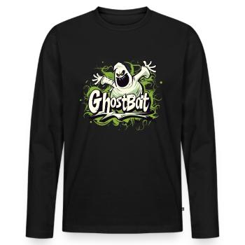 Appât fantôme Paranormal Chasseur de fantômes - T-shirt manches longues Premium bio Homme - noir - Devant - Nico (187cm)