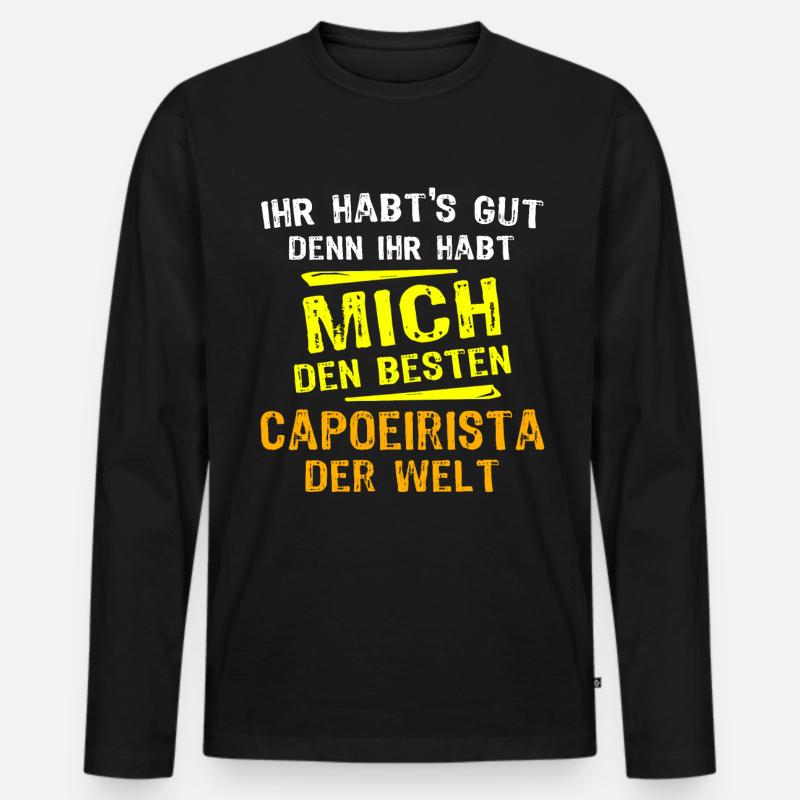 Capoeirista Geschenk - Männer Premium Bio Langarmshirt - Schwarz