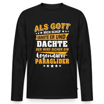 Paraglider Paragliding - Männer Premium Bio Langarmshirt - Schwarz - Vorne - Nico (187cm)