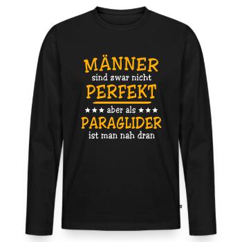 Paraglider Paragliding - Männer Premium Bio Langarmshirt - Schwarz - Vorne - Nico (187cm)