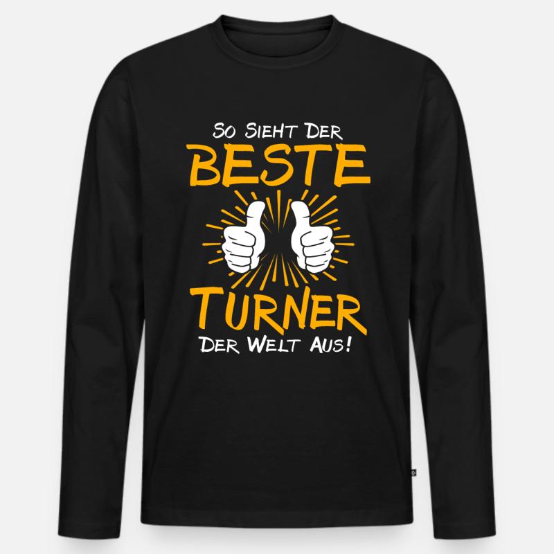 Turner Geschenkidee - Männer Premium Bio Langarmshirt - Schwarz