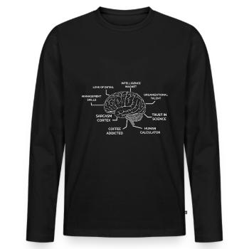 Daten Oder Es Passierte Nicht Big Data - Männer Premium Bio Langarmshirt - Schwarz - Vorne - Nico (187cm)