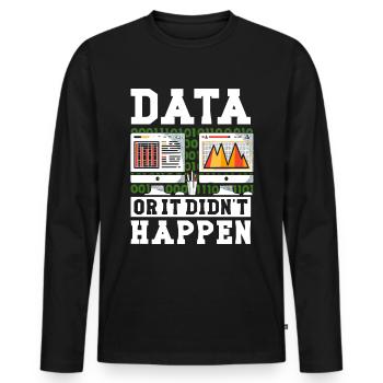 Daten Oder Es Passierte Nicht Big Data - Männer Premium Bio Langarmshirt - Schwarz - Vorne - Nico (187cm)
