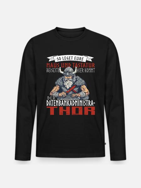 Datenbankadministrathor Codierung Datenanalyst - Männer Premium Bio Langarmshirt - Schwarz