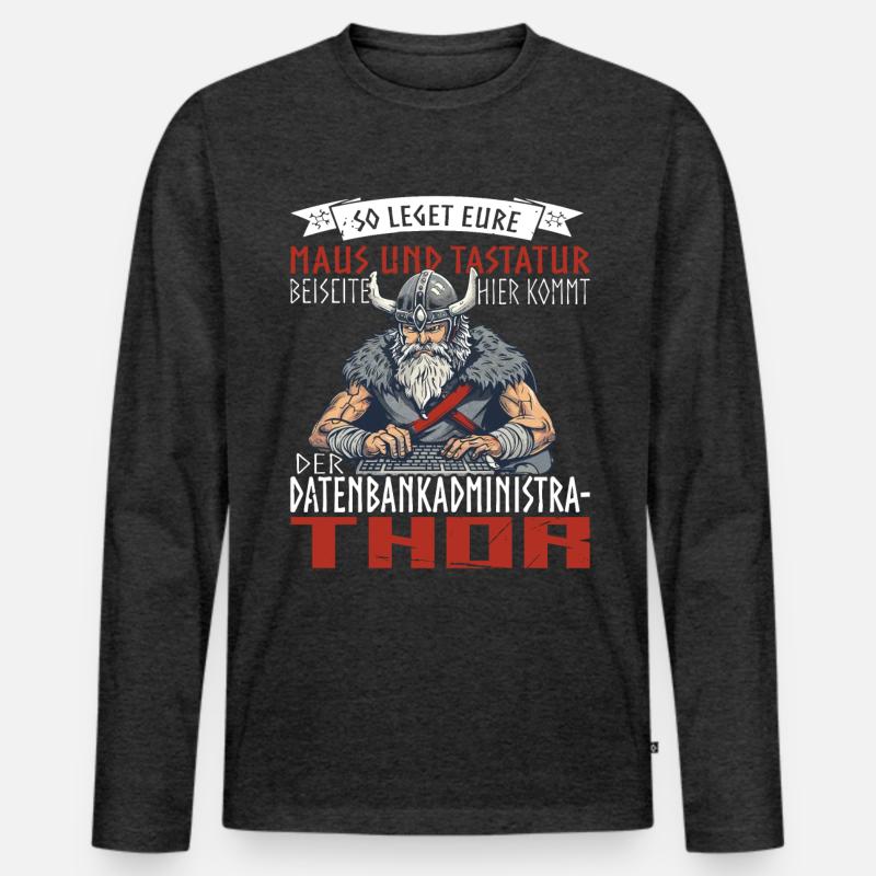 Database Administrator Coding Data Analyst Men's Premium Organic Long Sleeve Shirt