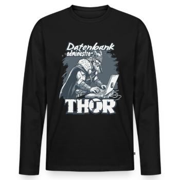 Database Administrator Coding Data Analyst - Men's Premium Organic Long Sleeve Shirt - black - Front - Nico (187cm)