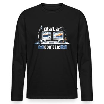 Daten Oder Es Passierte Nicht Big Data - Männer Premium Bio Langarmshirt - Schwarz - Vorne - Nico (187cm)