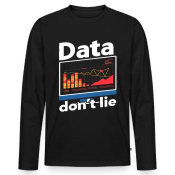 Daten Oder Es Passierte Nicht Big Data - Männer Premium Bio Langarmshirt - Schwarz - Vorne - Nico (187cm)