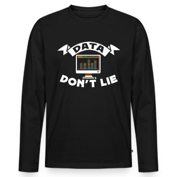 Daten Oder Es Passierte Nicht Big Data - Männer Premium Bio Langarmshirt - Schwarz - Vorne - Nico (187cm)