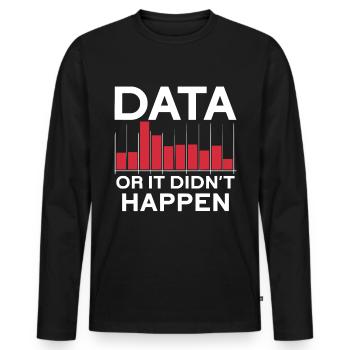 Daten Oder Es Passierte Nicht Big Data - Männer Premium Bio Langarmshirt - Schwarz - Vorne - Nico (187cm)