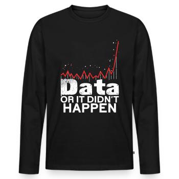 Daten Oder Es Passierte Nicht Big Data - Männer Premium Bio Langarmshirt - Schwarz - Vorne - Nico (187cm)