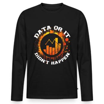 Daten Oder Es Passierte Nicht Big Data - Männer Premium Bio Langarmshirt - Schwarz - Vorne - Nico (187cm)