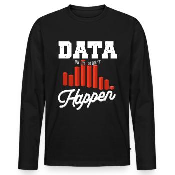 Daten Oder Es Passierte Nicht Big Data - Männer Premium Bio Langarmshirt - Schwarz - Vorne - Nico (187cm)