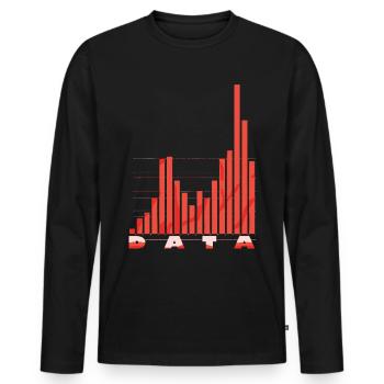 Codage des données de l’analyste comportemental - T-shirt manches longues Premium bio Homme - noir - Devant - Nico (187cm)