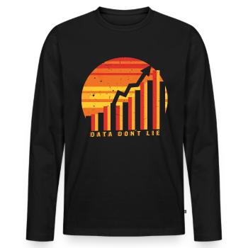 Behavioral Analyst Data Coding - Men's Premium Organic Long Sleeve Shirt - black - Front - Nico (187cm)