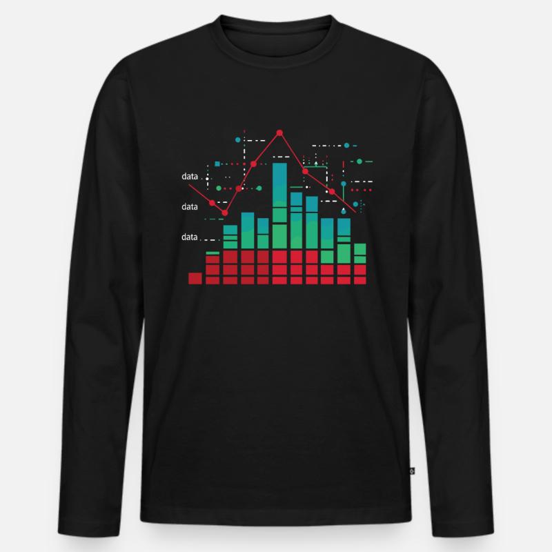 Behavioral Analyst Data Coding - Men's Premium Organic Long Sleeve Shirt - black