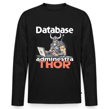 Viking Databaseadministra-thor Nerdy - Männer Premium Bio Langarmshirt - Schwarz - Vorne - Nico (187cm)