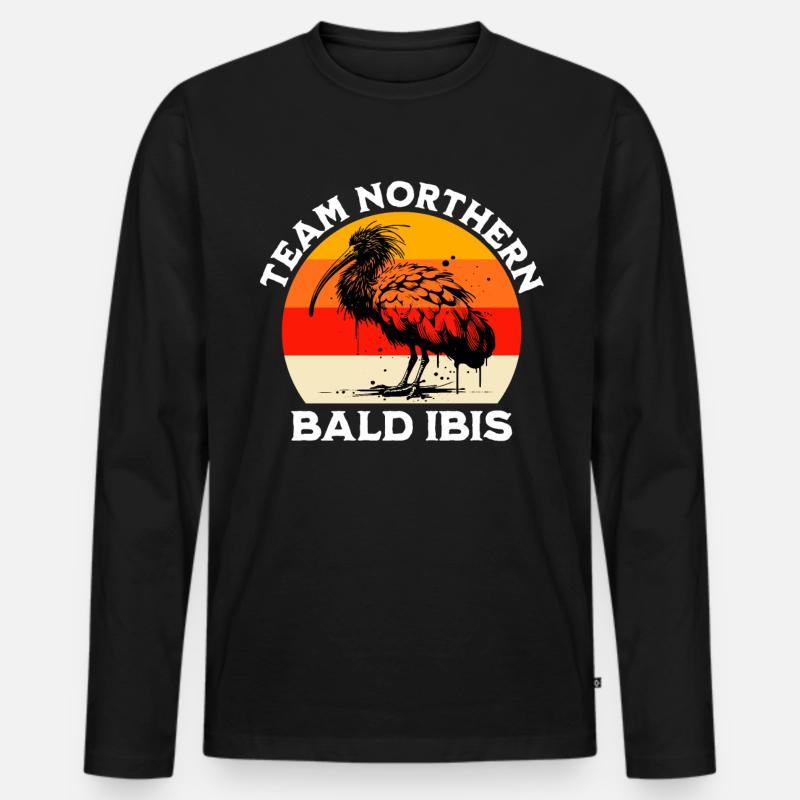 Waldrapp Sprüche - Männer Premium Bio Langarmshirt - Schwarz